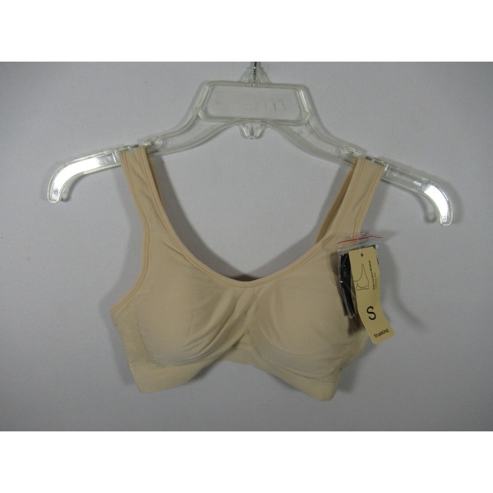 NEW Truekind Daily Comfort Shaper Bra Small Beige Wireless Extender 10022